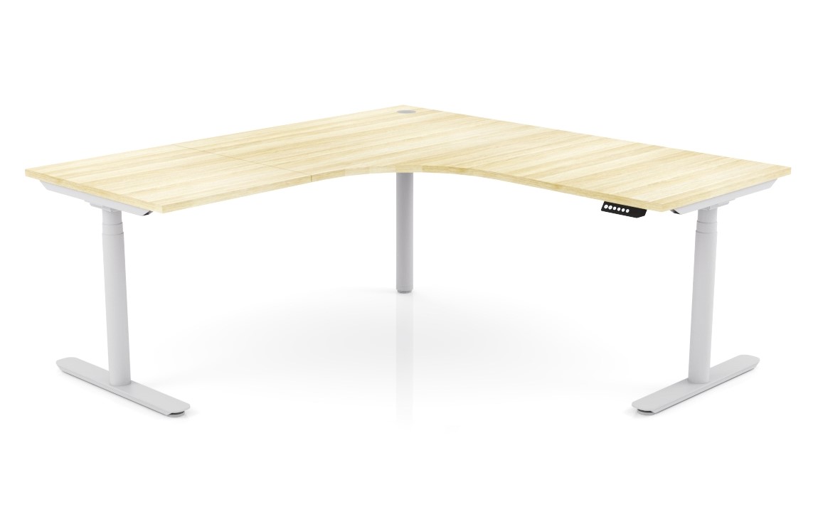 Agile Motion+ Round Adjustable Corner Desk